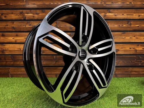 Ratlankis Ford Starro Tourneo Transit style 18X8J 5X160 ET48 65.1 Black with Diamond cut
