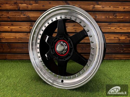 Ratlankis Racing Beat RB-02 Style R17X8 5X100/5X114.3 ET35 73.1 Black with Diamond cut lip