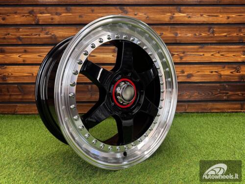 Ratlankis Racing Beat RB-02 Style R17X8 5X100/5X114.3 ET35 73.1 Black with Diamond cut lip