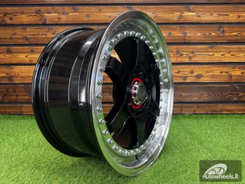 Ratlankis Racing Beat RB-02 Style R17X8 5X100/5X114.3 ET35 73.1 Black with Diamond cut lip