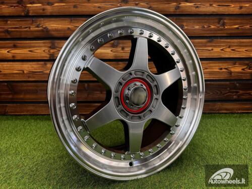 Ratlankis Racing Beat RB-02 Style R17X8 5X100/5X114.3 ET35 73.1 Grey with Diamond cut lip