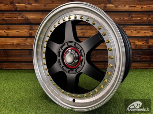 Ratlankis Racing Beat RB-02 Style R17X8 5X100/5X114.3 ET35 73.1 Black half matt with Diamond cut lip