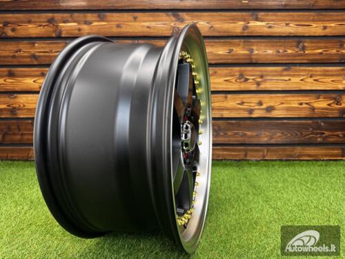 Ratlankis Racing Beat RB-02 Style R17X8 5X100/5X114.3 ET35 73.1 Black half matt with Diamond cut lip