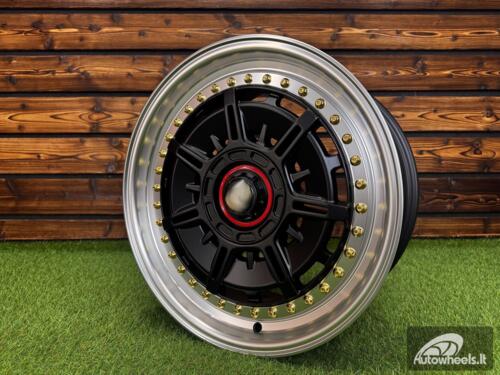 Ratlankis Star Racing Spoke R17X8 5X100/5X114.3 ET35 73.1 Black half matt with Diamond cut lip