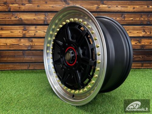 Ratlankis Star Racing Spoke R17X8 5X100/5X114.3 ET35 73.1 Black half matt with Diamond cut lip