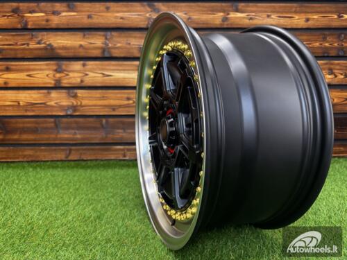 Ratlankis Star Racing Spoke R17X8 5X100/5X114.3 ET35 73.1 Black half matt with Diamond cut lip