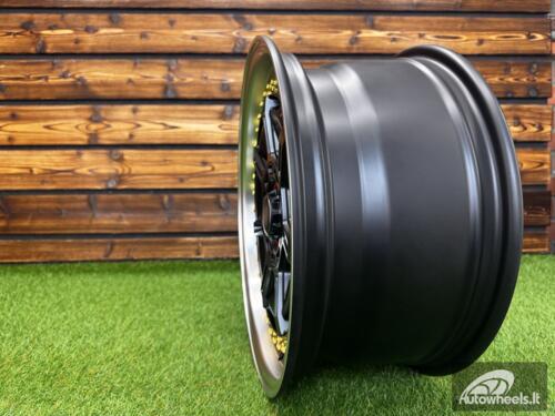 Ratlankis Star Racing Spoke R17X8 5X100/5X114.3 ET35 73.1 Black half matt with Diamond cut lip