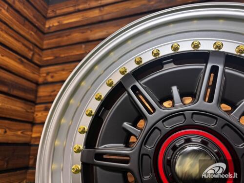 Ratlankis Star Racing Spoke R17X8 5X100/5X114.3 ET35 73.1 Black half matt with Diamond cut lip