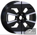 Ratlankis R17x7  4X108  ET  32  65.1  YF6158  Black Polished Half Matt (MBHM)  For PEUG  (P2)  (HYBRID FORGED)