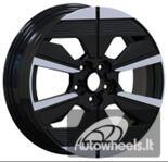 Ratlankis R17x7  4X108  ET  32  65.1  YF6158  Black Polished Half Matt (MBHM)  For PEUG  (P2)  (HYBRID FORGED)