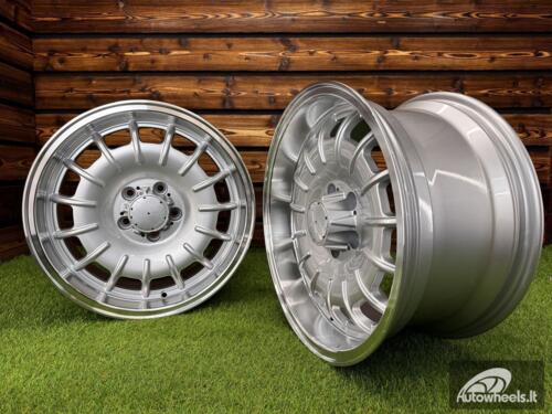 Ratlankis Mercedes Barock Style E 17X8J 5X112 ET30 66.6 Silver with Diamond Cut Lip