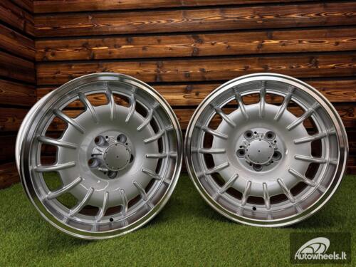 Ratlankis Mercedes Barock Style E 17X8J 5X112 ET30 66.6 Silver with Diamond Cut Lip