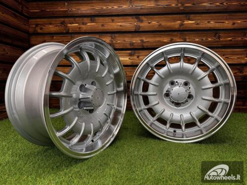 Ratlankis Mercedes Barock Style E 17X9J 5X112 ET30 66.6 Silver with Diamond Cut Lip