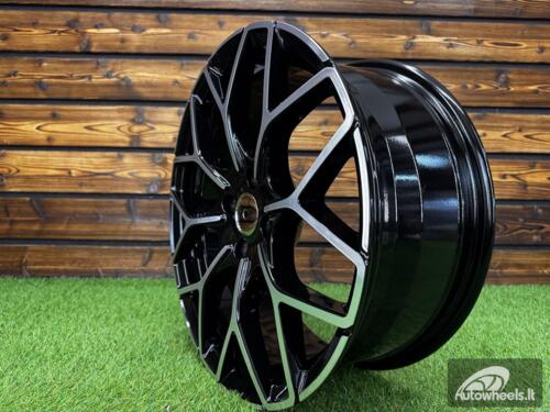 Ratlankis Smart Brabus Style 17X7J 3X112 ET27 57.1 Black with Diamond cut
