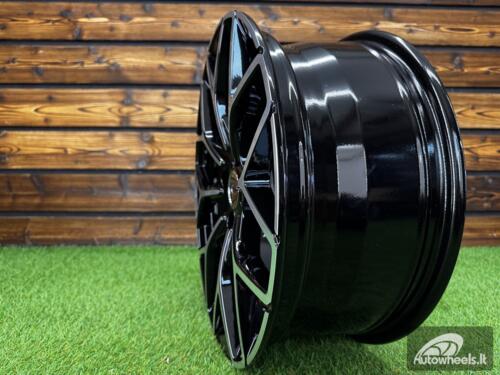 Ratlankis Smart Brabus Style 17X7J 3X112 ET27 57.1 Black with Diamond cut