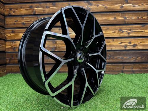 Ratlankis Smart Brabus Style 17X7J 3X112 ET27 57.1 Black with Diamond cut