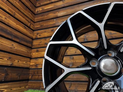 Ratlankis Smart Brabus Style 17X7J 3X112 ET27 57.1 Black with Diamond cut