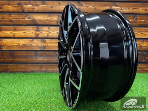 Ratlankis Smart Brabus Style 16X6J 4X100 ET24 57.1 Black with Diamond cut