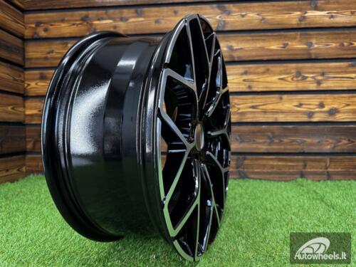 Ratlankis Smart Brabus Style 17X7J 4X100 ET27 57.1 Black with Diamond cut