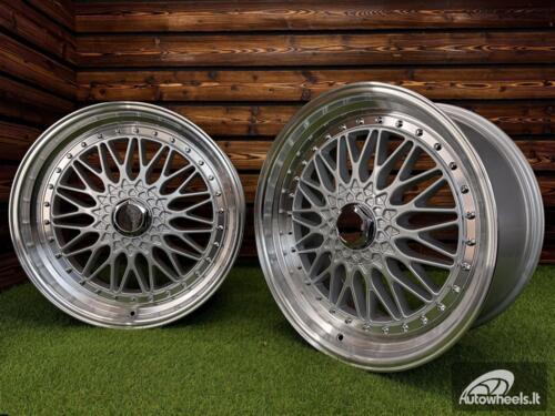 Ratlankis BBS RS Style R20X8.5J 5X113/5X120 ET35 72.6 Silver with Diamond cut lip