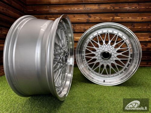 Ratlankis BBS RS Style R20X8.5J 5X113/5X120 ET35 72.6 Silver with Diamond cut lip
