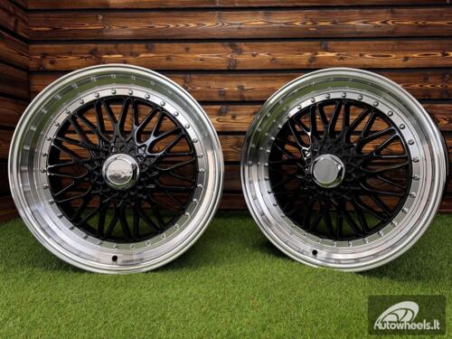 Ratlankis BBS RS Style R20X8.5J 5X113/5X120 ET35 72.6 Black with Diamond cut lip