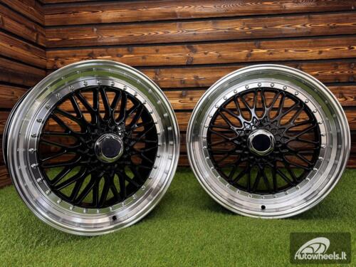 Ratlankis BBS RS Style R20X8.5J 5X113/5X120 ET35 72.6 Black with Diamond cut lip