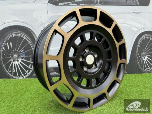 Ratlankis Land Rover Defender Octa Style R20X9J 5X120 ET38 72.6 Satin Black with Diamond Cut and Bronze Tint / Fit for Range Rover Sport, Defender