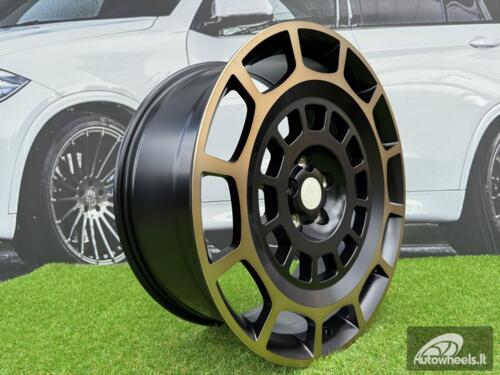 Ratlankis Land Rover Defender Octa Style R20X9J 5X120 ET38 72.6 Satin Black with Diamond Cut and Bronze Tint / Fit for Range Rover Sport, Defender