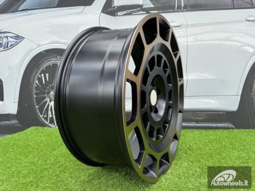 Ratlankis Land Rover Defender Octa Style R20X9J 5X120 ET38 72.6 Satin Black with Diamond Cut and Bronze Tint / Fit for Range Rover Sport, Defender