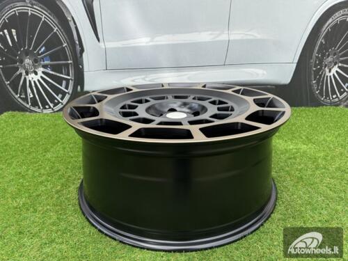 Ratlankis Land Rover Defender Octa Style R22X9J 5X120 ET35 72.6 Satin Black with Diamond Cut and Bronze Tint / Fit for Range Rover Sport, Defender