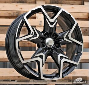 Ratlankis R20x8  5X112  ET  46  66.6  HF5223  Black Partial Polished (BP)  For BMW  (P2)  (HYBRID FORGED BMW X2)