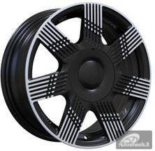 Ratlankis R15x6  4X98  ET  35  58.1  YF7074  Black Polished Half Matt (MBHM)  For FIAT  (P2)  (HYBRID FORGED)