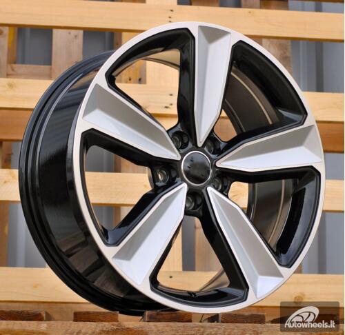 Ratlankis R21x9  5X112  ET  30  66.5  A5470  (FBX057)  Black Polished (MB)  For AUD  (P2)  (Milling HYBRID FORGED)