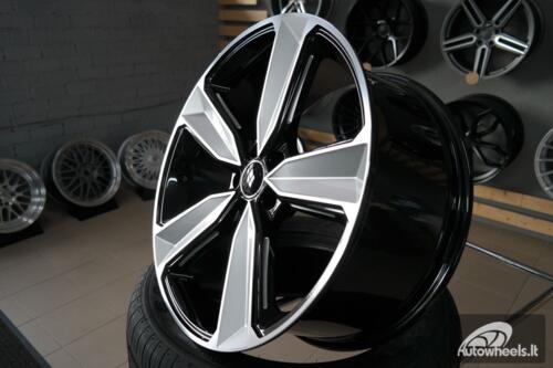 Ratlankis R21x9  5X112  ET  30  66.5  A5470  (FBX057)  Black Polished (MB)  For AUD  (P2)  (Milling HYBRID FORGED)