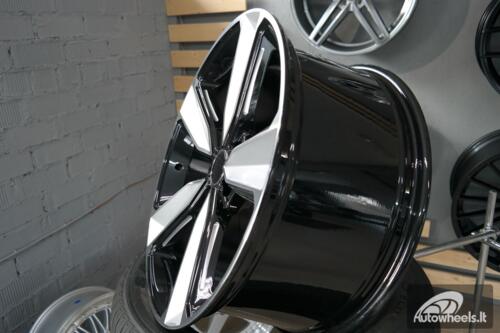 Ratlankis R21x9  5X112  ET  30  66.5  A5470  (FBX057)  Black Polished (MB)  For AUD  (P2)  (Milling HYBRID FORGED)