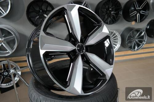 Ratlankis R21x9  5X112  ET  30  66.5  A5470  (FBX057)  Black Polished (MB)  For AUD  (P2)  (Milling HYBRID FORGED)