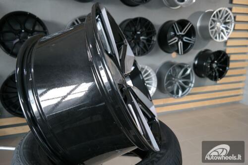 Ratlankis R21x9  5X112  ET  30  66.5  A5470  (FBX057)  Black Polished (MB)  For AUD  (P2)  (Milling HYBRID FORGED)