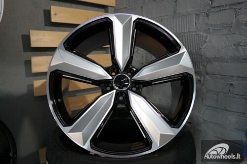 Ratlankis R21x9  5X112  ET  30  66.5  A5470  (FBX057)  Black Polished (MB)  For AUD  (P2)  (Milling HYBRID FORGED)