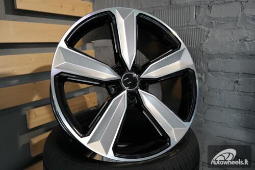 Ratlankis R21x9  5X112  ET  30  66.5  A5470  (FBX057)  Black Polished (MB)  For AUD  (P2)  (Milling HYBRID FORGED)