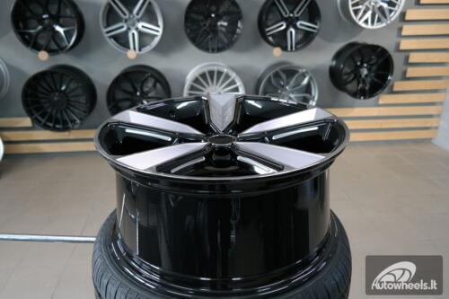 Ratlankis R21x9  5X112  ET  30  66.5  A5470  (FBX057)  Black Polished (MB)  For AUD  (P2)  (Milling HYBRID FORGED)