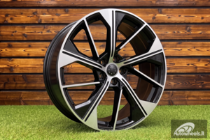 Ratlankis R20x8.5  5X112  ET  35  66.5  B5907  (FBX411)  Black Polished (MB)  For AUD  (P2)  (HYBRID FORGED)
