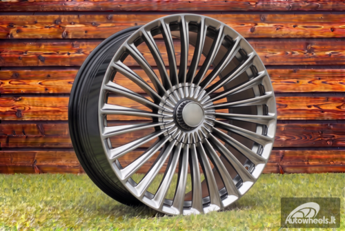 Ratlankis R20x8.5  5X112  ET  38  66.6  FBX202  Hyper Black (HB)  For MER  (P2)  (HYBRID FORGED Rear+Front)