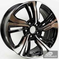 Ratlankis R17x7  5X114.3  ET  45  64.1  B5385  (IN7110)  Black Polished (MB)  For HOND  (P1)
