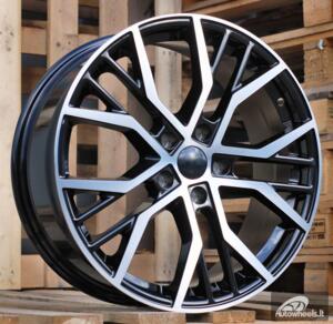 Ratlankis R17x7.5  5X100  ET  40  57.1  BK713  (FBX461)  Black Polished (MB)  For VW  (P1)  (HYBRID FORGED)