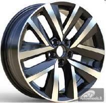 Ratlankis R17x6.5  5X100  ET  34  57.1  FBX515  Black Polished (MB)  For VW  (P1)  (HYBRID FORGED)