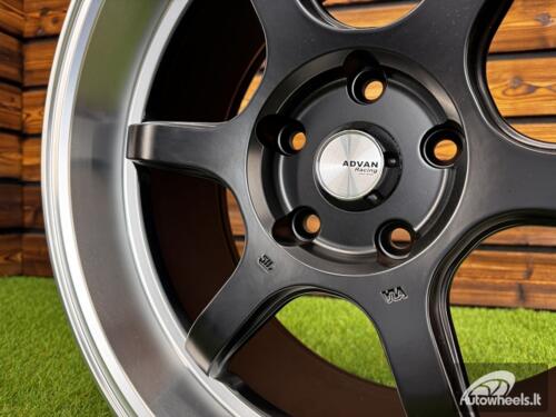 Ratlankis Advan RGII  Style R18X8J 5X108 ET38 73.1 Matt black machined lip