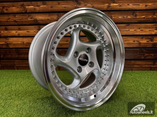 Ratlankis Rodera Targa Style R15X8J 4x100 ET10 73.1 Silver Machine Lip