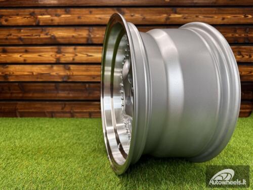 Ratlankis Rodera Targa Style R15X8J 4x100 ET10 73.1 Silver Machine Lip