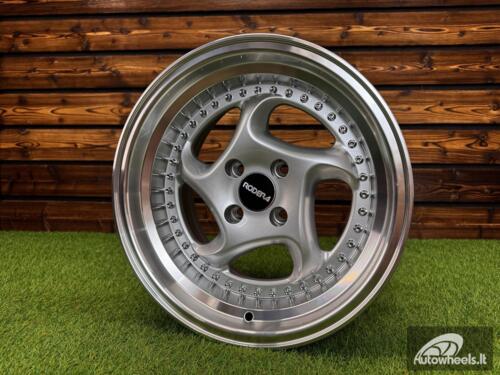 Ratlankis Rodera Targa Style R15X8J 4x100 ET10 73.1 Silver Machine Lip